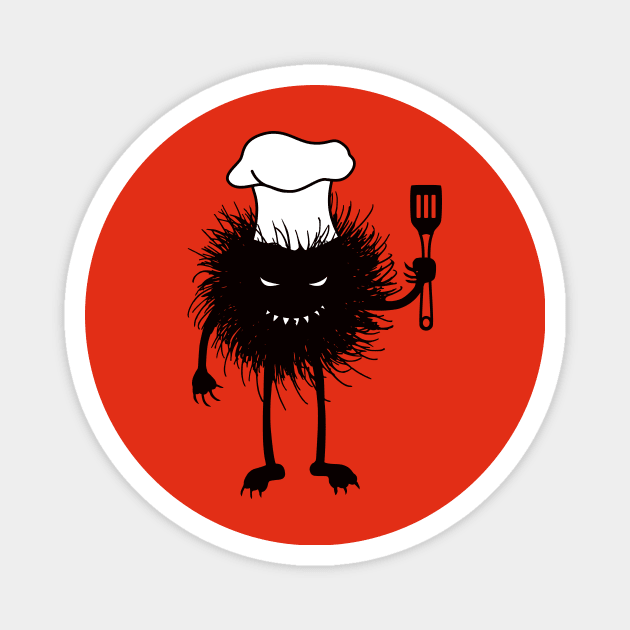 Evil Bug Chef Magnet by Boriana Giormova